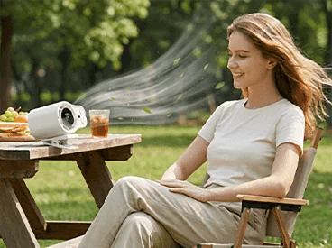 Hands-Free Personal Cooling Fan with LED Display