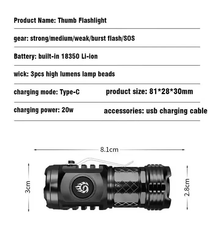 🔦 Three-Eyed Monster Mini Flash – Super Power in Your Hands! 👀💥