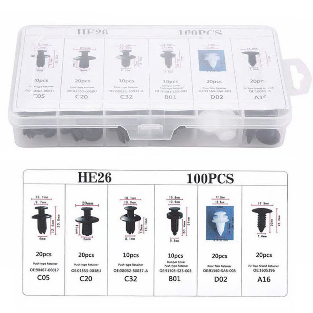 🚗🔧 200PCS Car Fastener Box Set