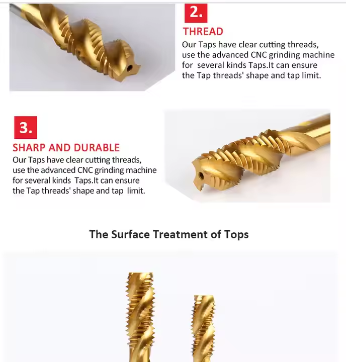 🔧 6-Piece Metric Thread Tap Drill Bits Set