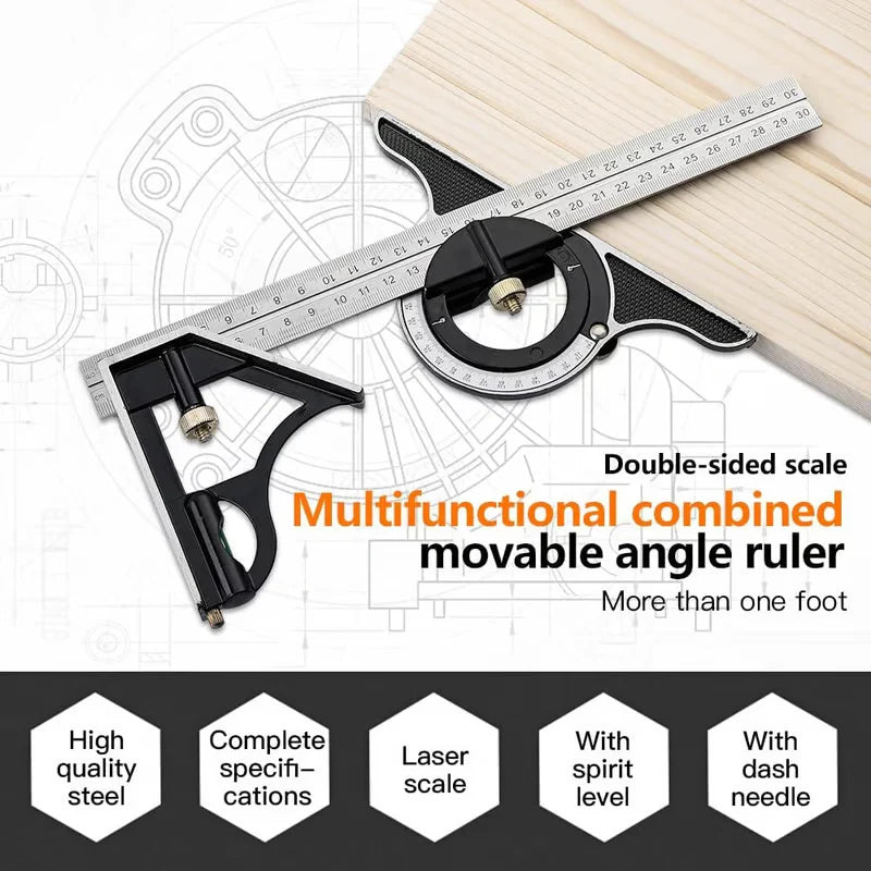 Perfect Angles Every Time 📐✨ Multi-Function Angle Ruler Set