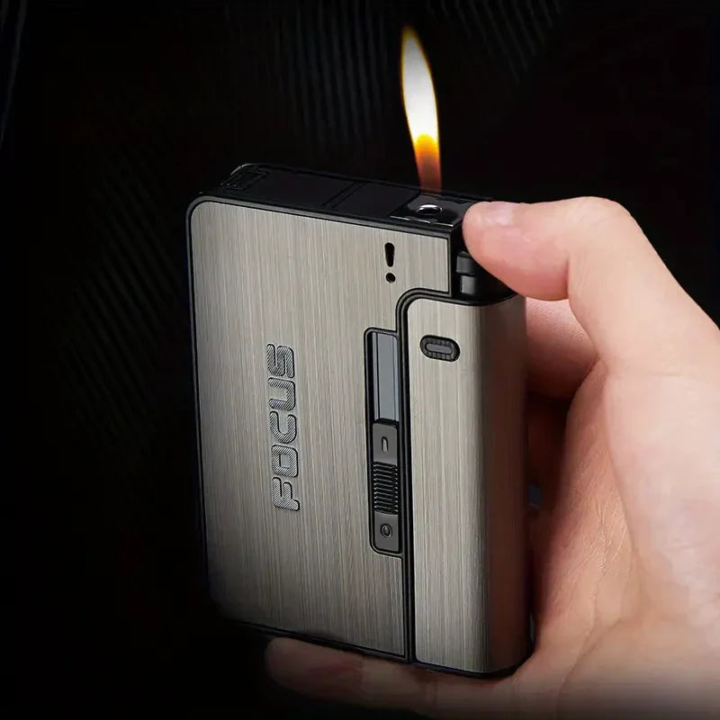 Automatic Ejection Cigarette Dispenser Case Lighter