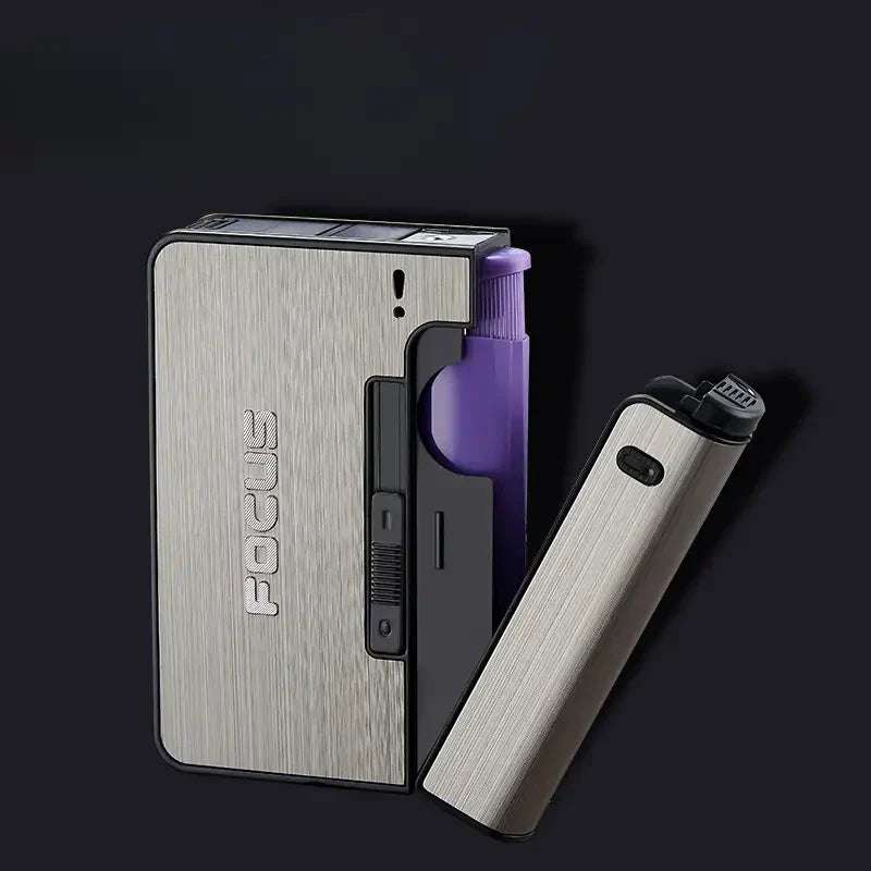 Automatic Ejection Cigarette Dispenser Case Lighter