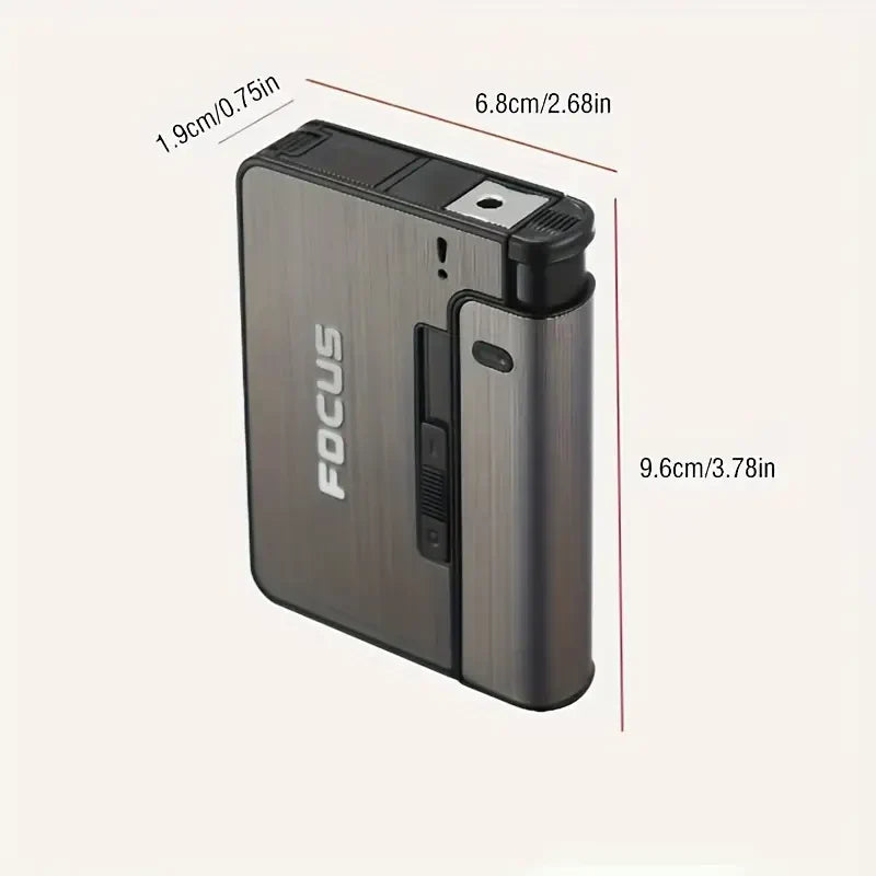 Automatic Ejection Cigarette Dispenser Case Lighter