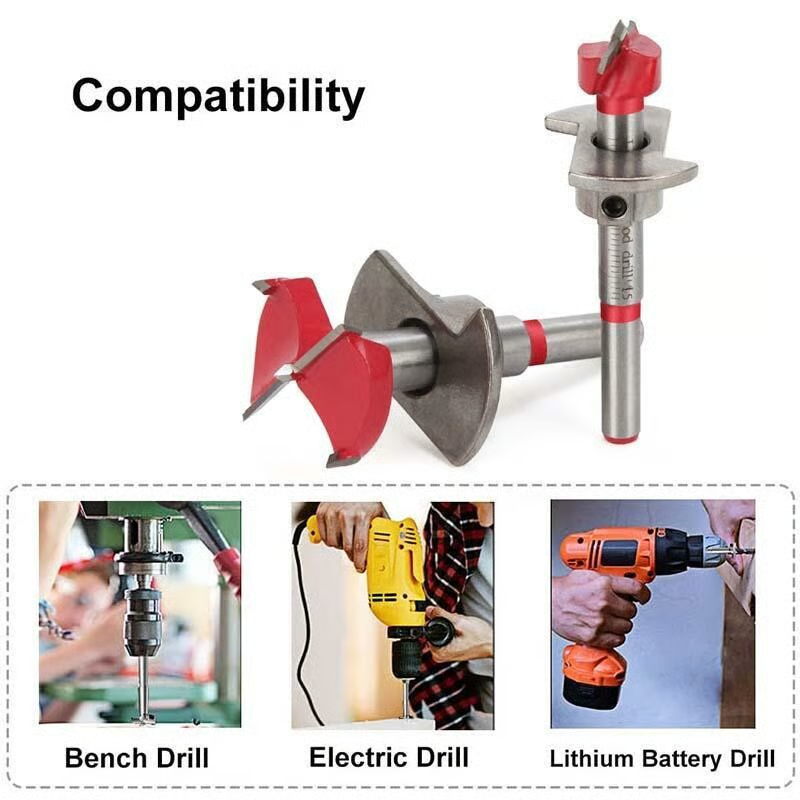 🔥Positioning Woodworking Drill Bit Set（5PCS Excluding machines）