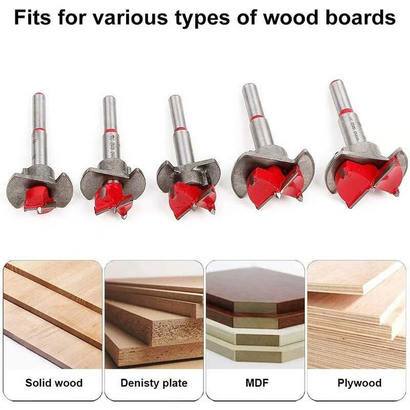 🔥Positioning Woodworking Drill Bit Set（5PCS Excluding machines）