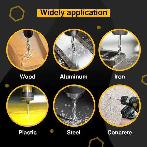 🔥Thread Tap Drill Bits Set（6PCS  Excluding machines）