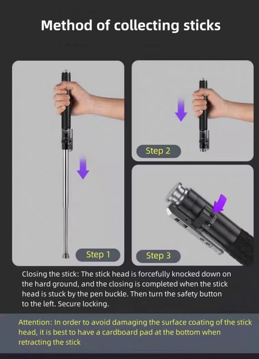 Automatic Spring Expandable Baton – Self-Defense Weapon,