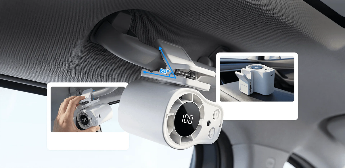 Hands-Free Personal Cooling Fan with LED Display