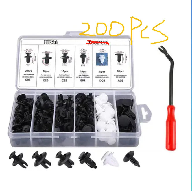 🚗🔧 200PCS Car Fastener Box Set