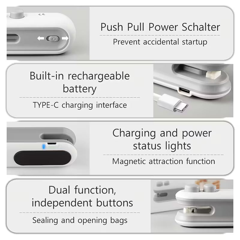 Portable Hand-Sealing Machine With Magnetic Closure