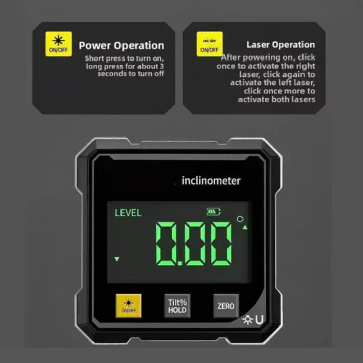 Digital Magnetisk Sider Laser Inklinometer