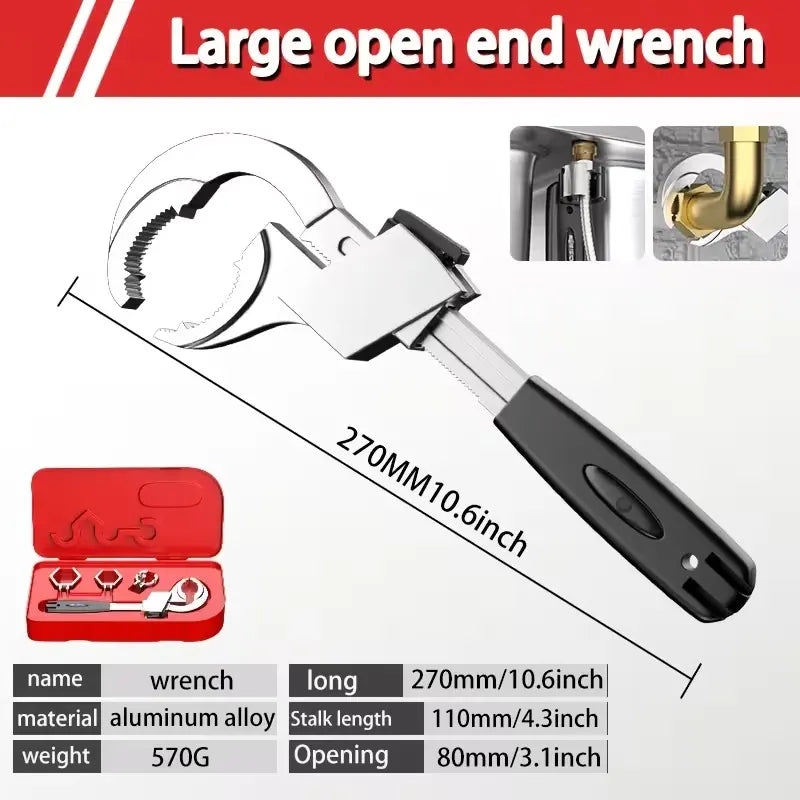 Universally Adjustable Double Open-end Wrench