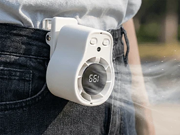 Hands-Free Personal Cooling Fan with LED Display