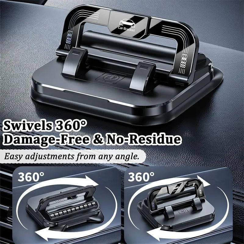 2-in-1 Suction Cup Car Phone Holder with Parking Number Plate