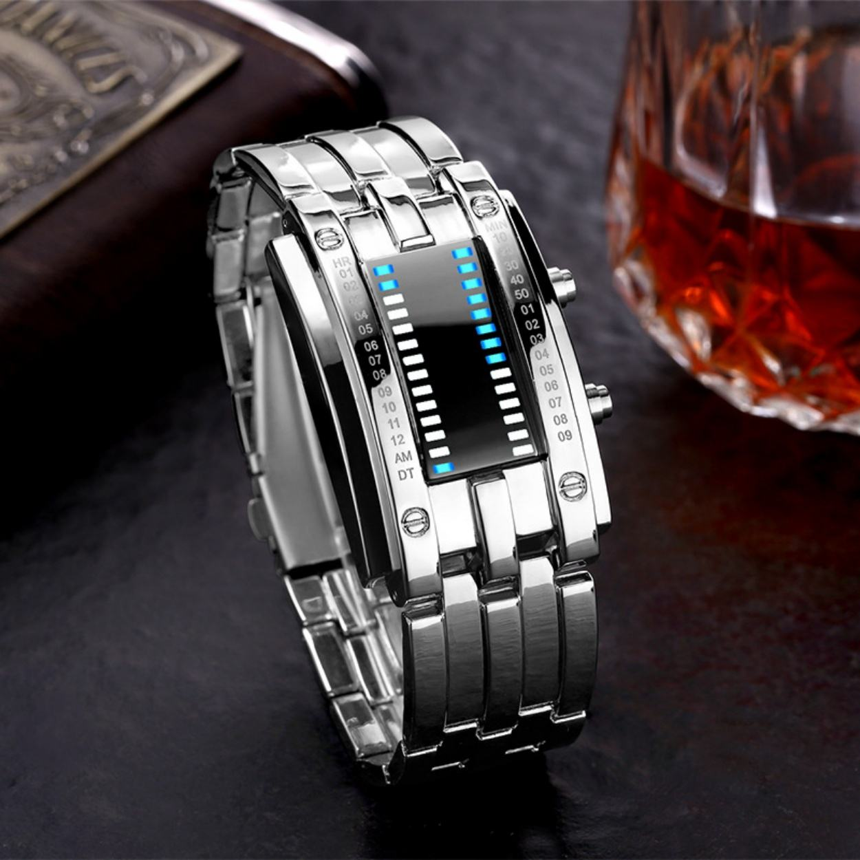 Men's Binary LED Watch