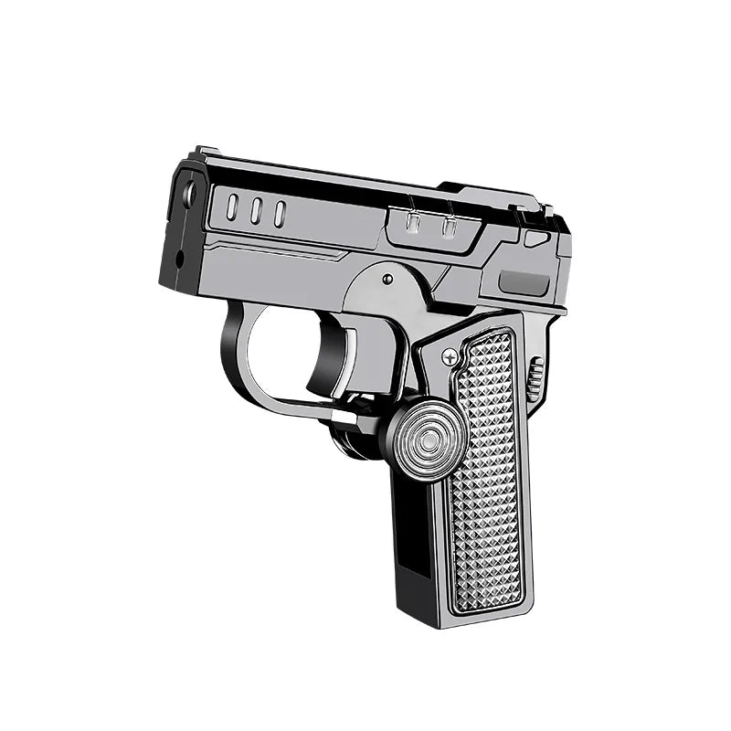 Multi Functional Folding Dual Form Decompression Gyro Gun Shaped Lighter