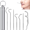 Portable Stainless Dental Tool Set – 7-in-1 Cleaning Kit