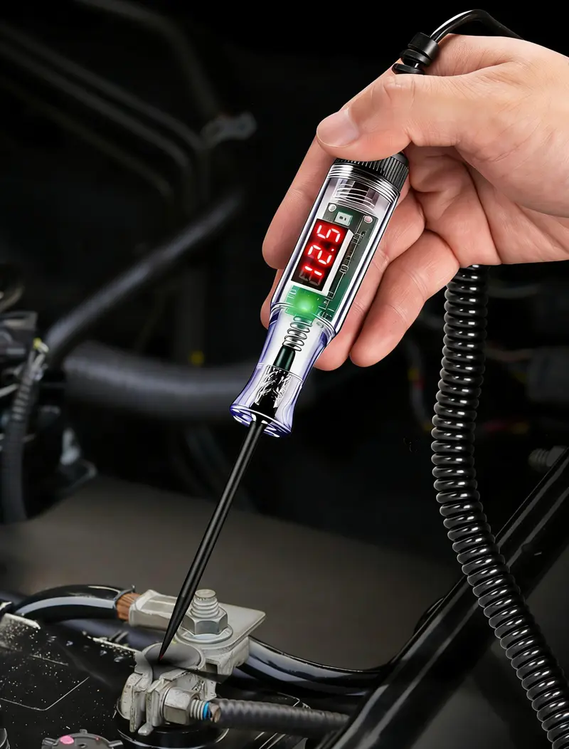 Automotive Test Light with 3-48V LED Digital Voltage Display