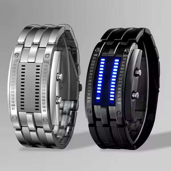 Men's Binary LED Watch