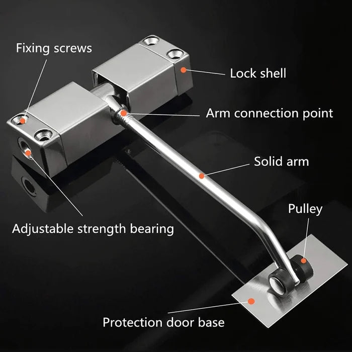 Close Doors Quietly & Smoothly 🚪✨ Adjustable Silent Door Closer